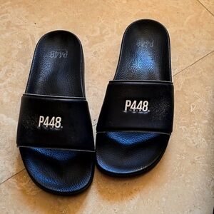 P448 Black Slides Women’s Size 8
